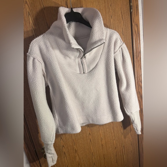 Free People Sweaters - Free People Poppy Sherpa Quarter Zip Pullover